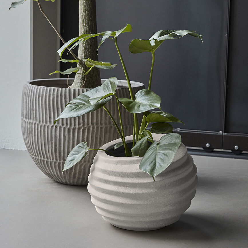 Portavaso Happ 36 cm colore bianco sporco