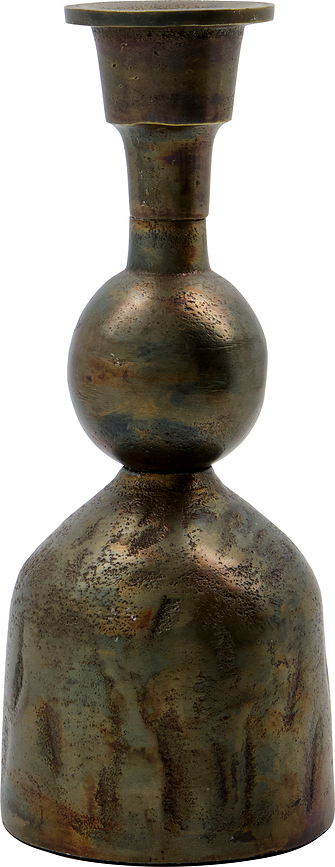 Portavelas de latón antiguo Cast, para velas clásicas, 2 unidades