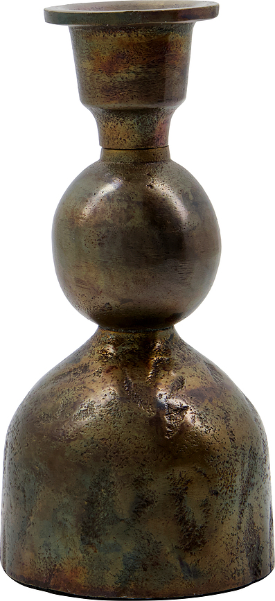 Portavelas de latón antiguo Cast, para velas clásicas, 2 unidades