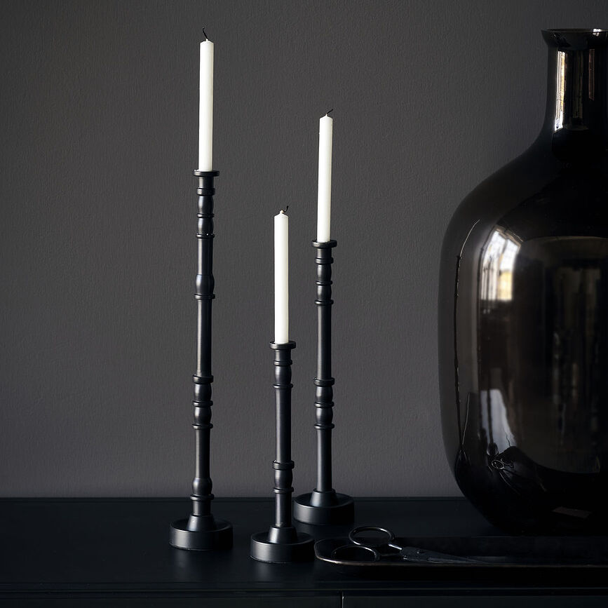 Portavelas Jersey, 20 cm, marrón