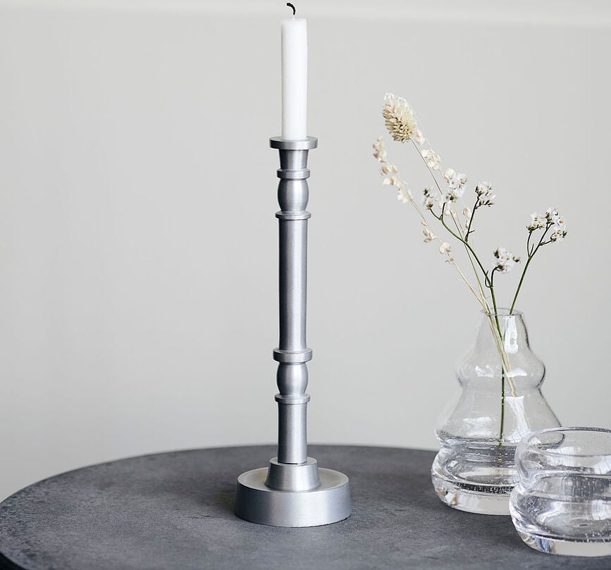 Candelabro Jersey, 36 cm, plateado