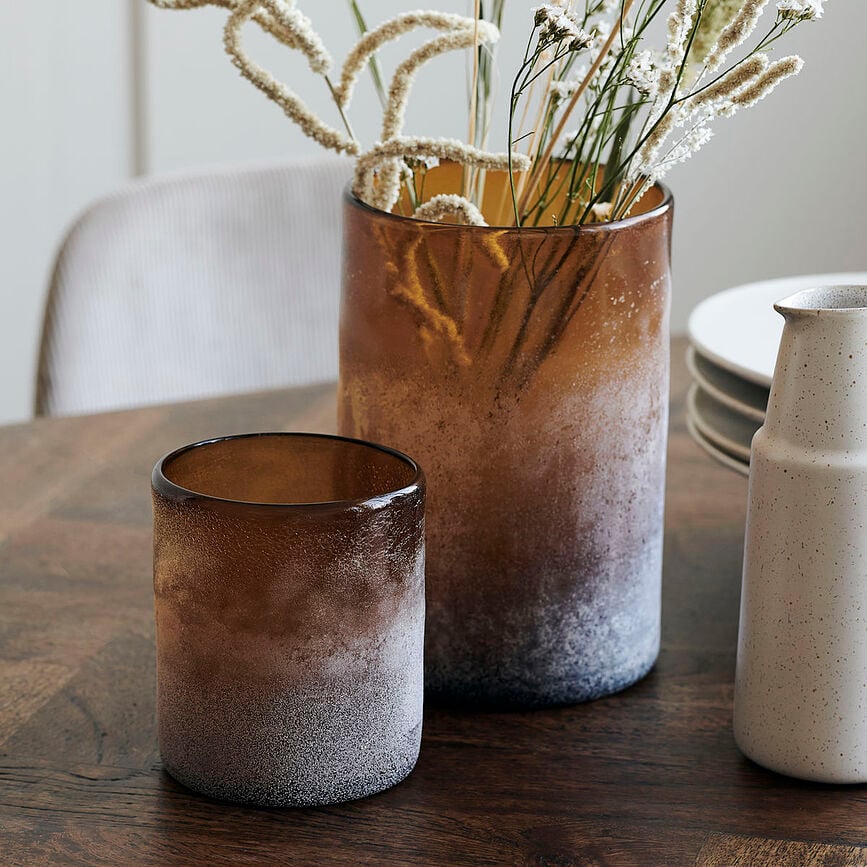 Portavelas Mist, pequeño, marrón