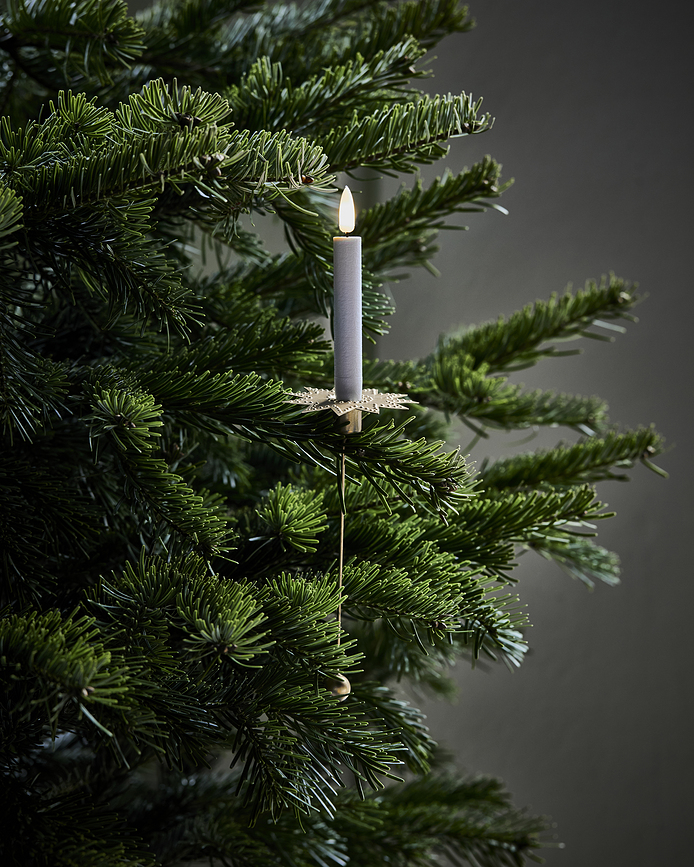 Portavelas para Árbol de Navidad de latón antiguo HDLeaves, 4 unidades