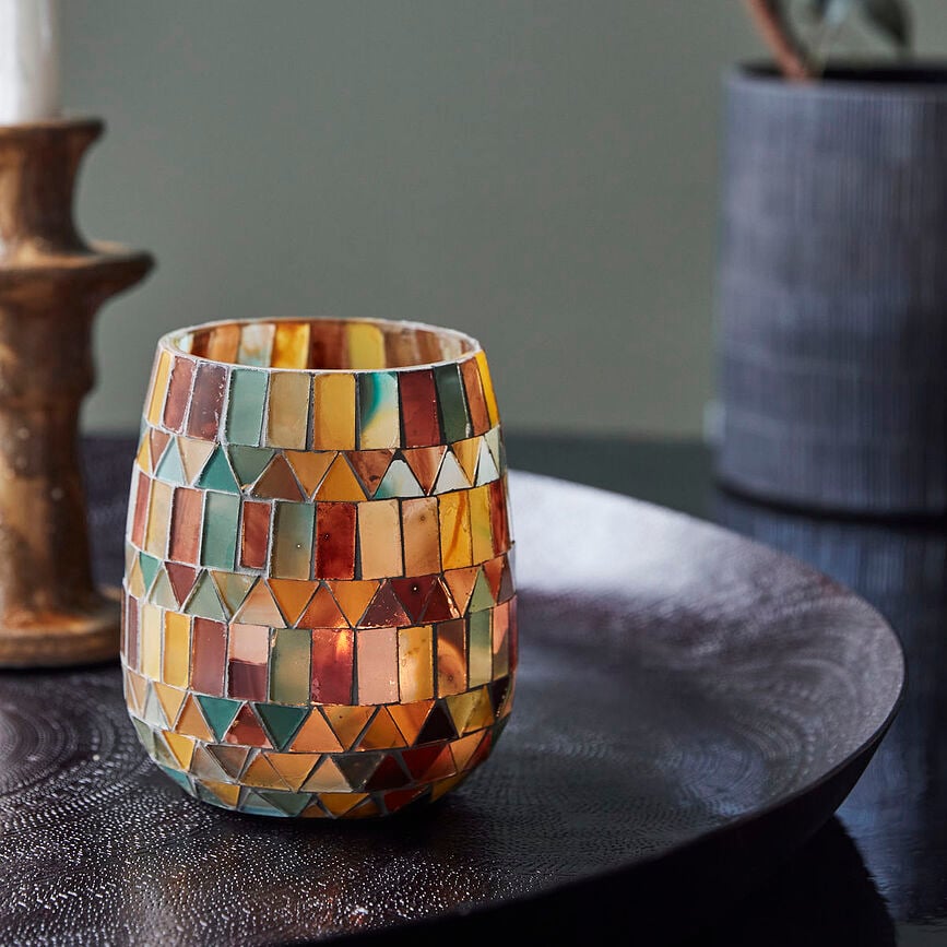 Portavelas para velas de té Mosaa, 12 cm