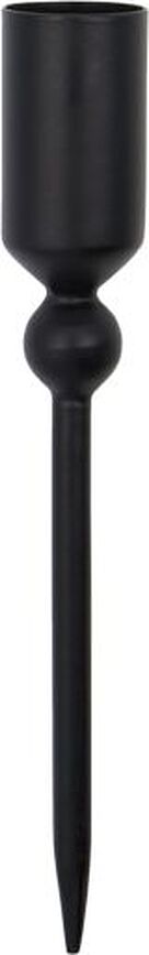 Portavelas para vela de mesa Folk, 15 cm, negro