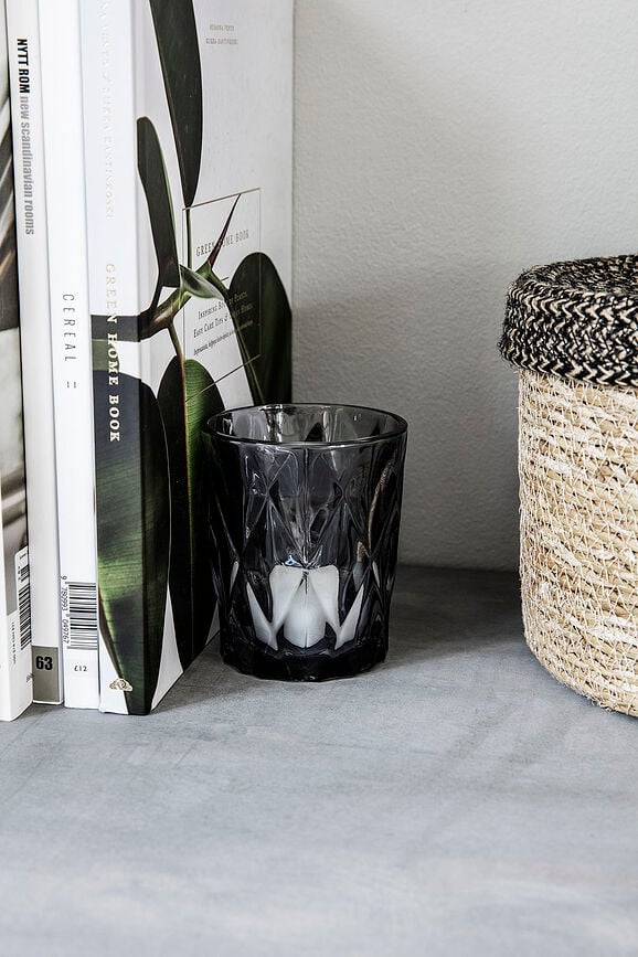 Portavelas para vela de té Facet, gris