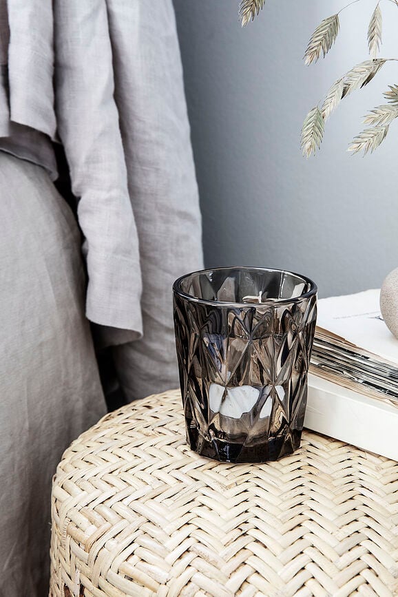 Portavelas para vela de té Facet, gris