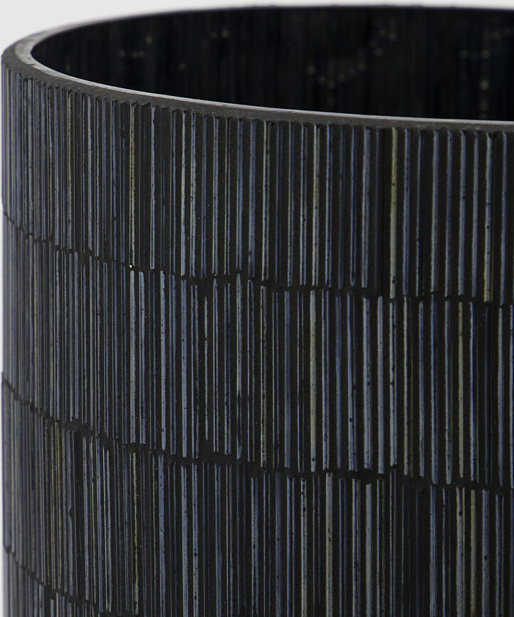 Portavelas Gara para vela de té, 10 cm, negro