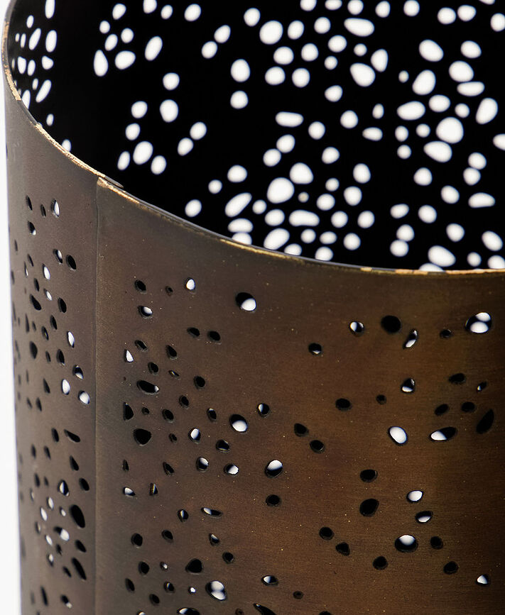 Portavelas para velas de té Rando, bronce antiguo, 13 cm