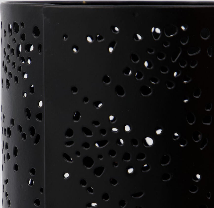 Portavelas para vela de té Rando, 19 cm, negro