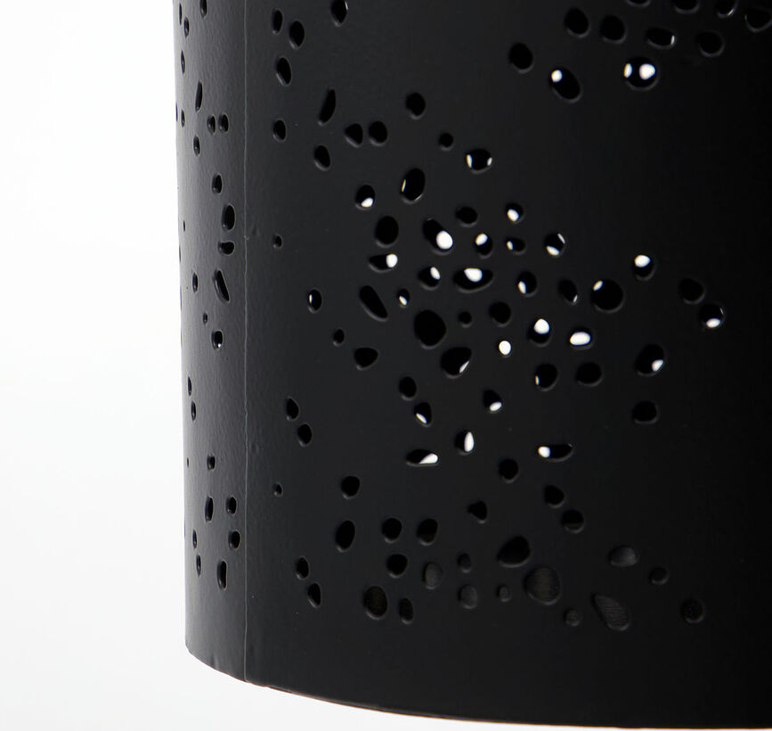 Portavelas para vela de té Rando, 19 cm, negro