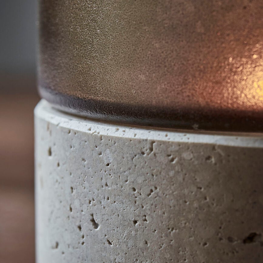 Portavelas Rivo, 14 cm, marrón