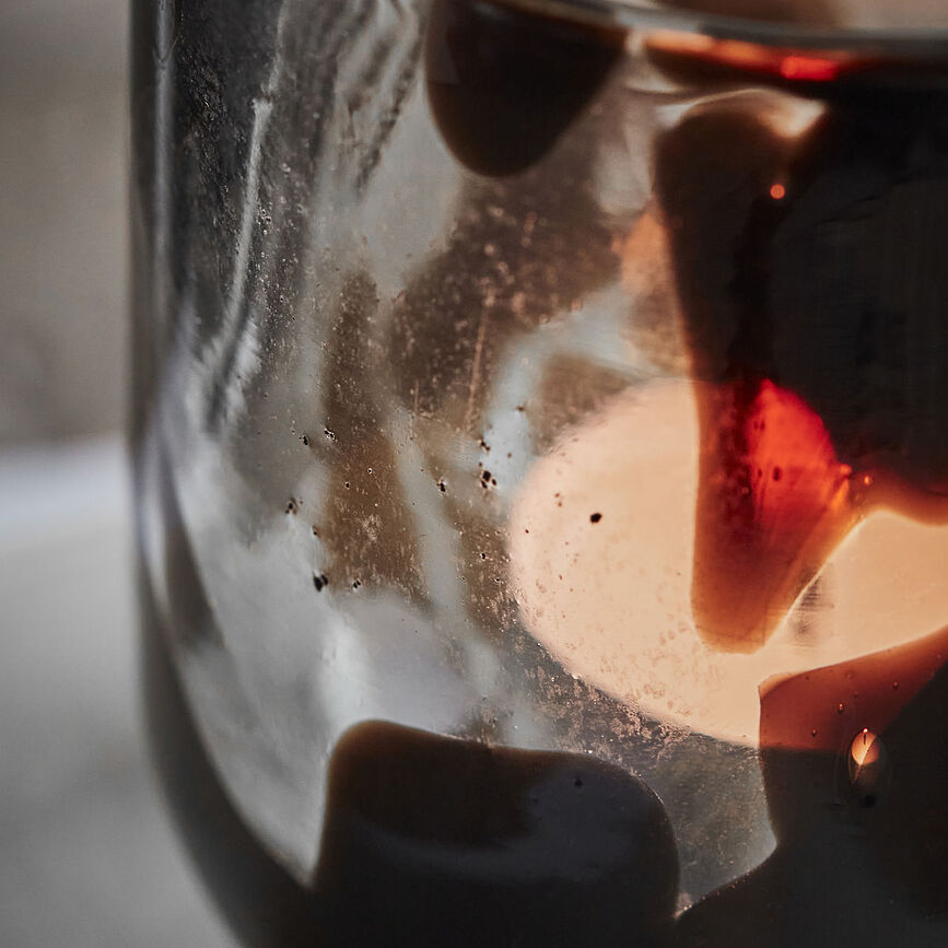 Portavelas para velas de té Home, marrón oscuro, 2 unidades