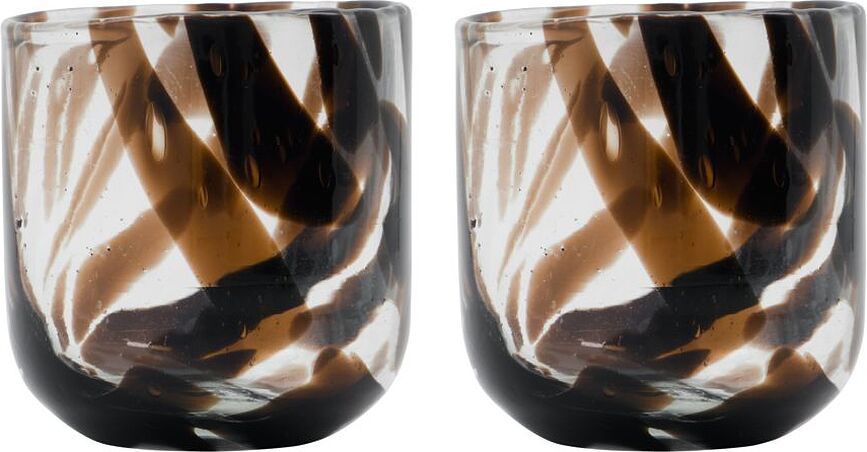 Portavelas para velas de té Home, marrón oscuro, 2 unidades