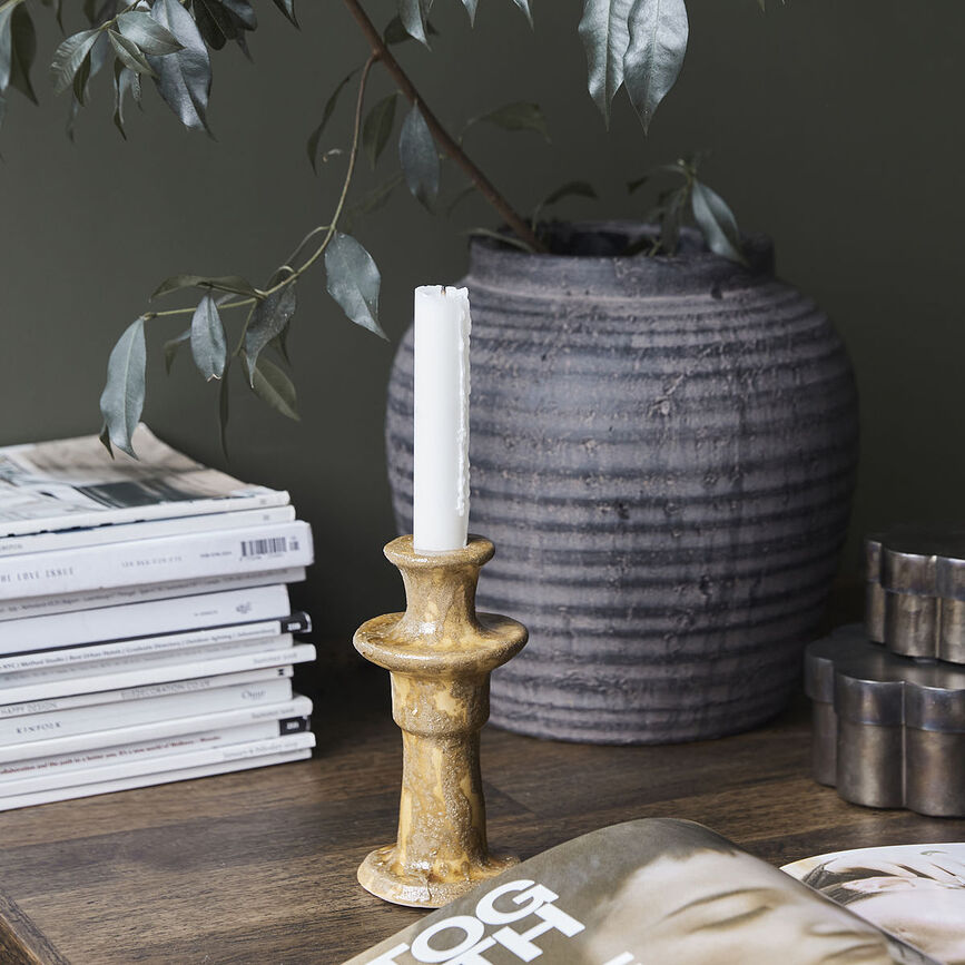 Portavelas Raag, 16 cm, amarillo