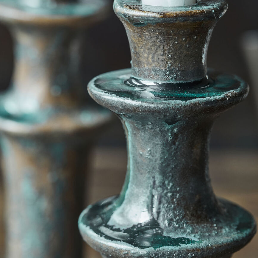 Raag Κηροπήγιο για κλασικό κερί, 26 cm, πράσινο