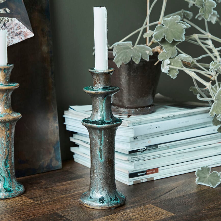 Raag Svijećnjak za klasičnu svijeću 26 cm zeleni