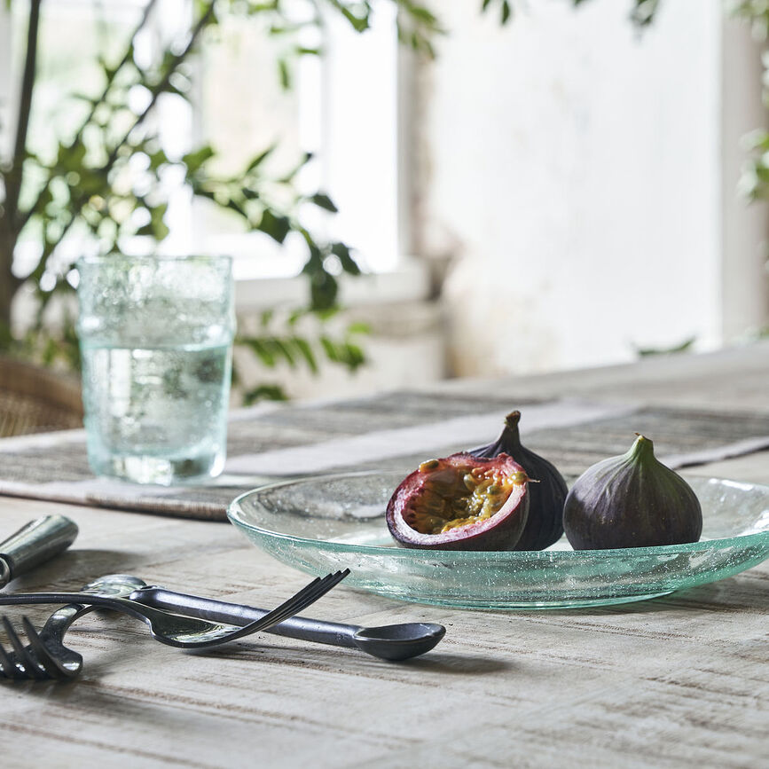 Rain Krožniki za zajtrk, 21 cm, zeleni, stekleni, 2 kosa