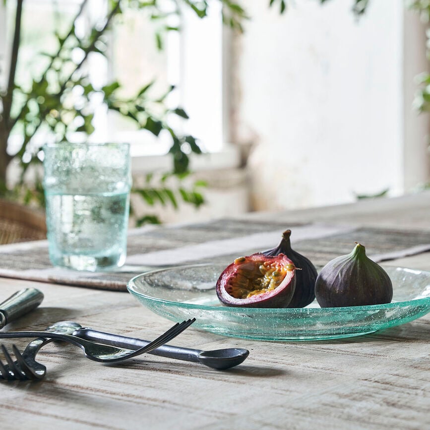 Rain Tanjuri za doručak 21 cm zeleni stakleni 2 kom.
