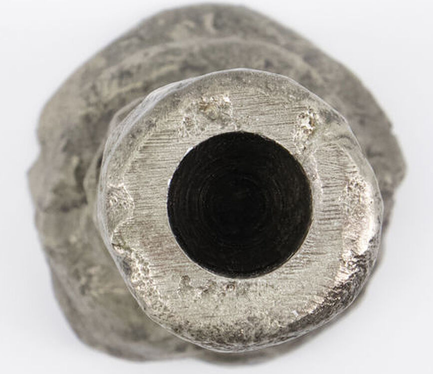 Raku Svečnik za klasično svečo, 25 cm, srebrn