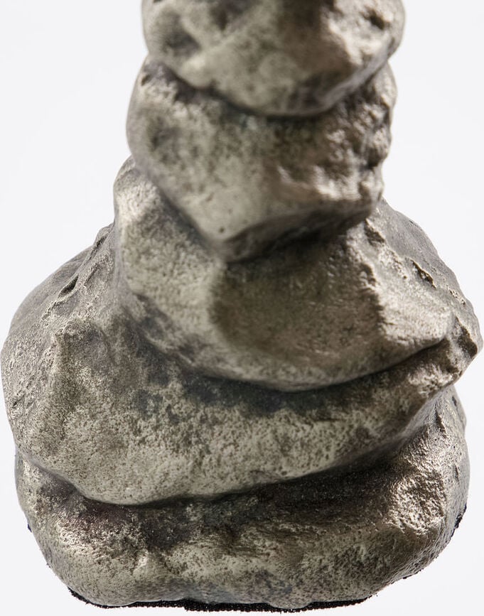 Raku Svijećnjak za klasičnu svijeću 25 cm srebrni