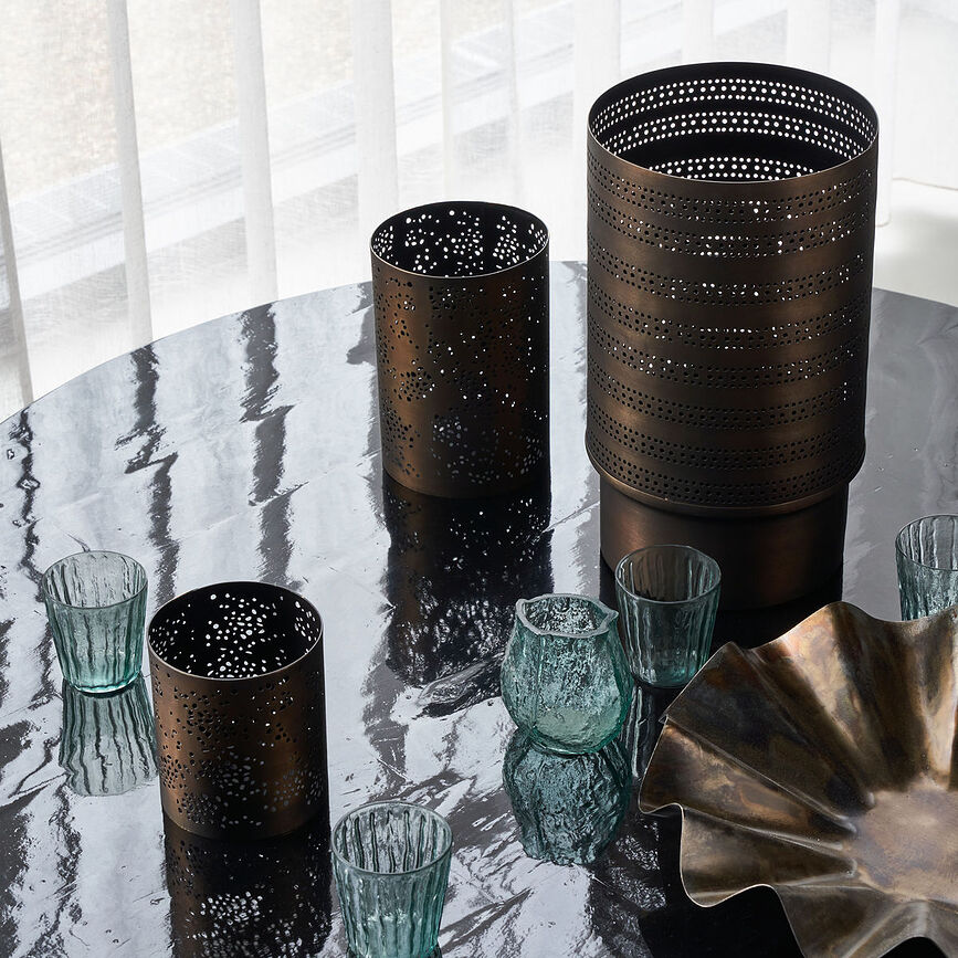 Rando Svečnik za čajne svečke, 13 cm, antični bron