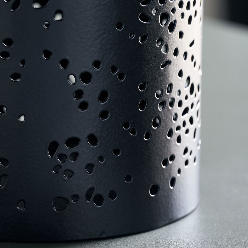 Rando Svečnik za čajne svečke, 19 cm, črn