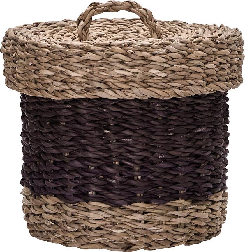 Rangi Paniers de Rangement ronds, marron, Lot de 2