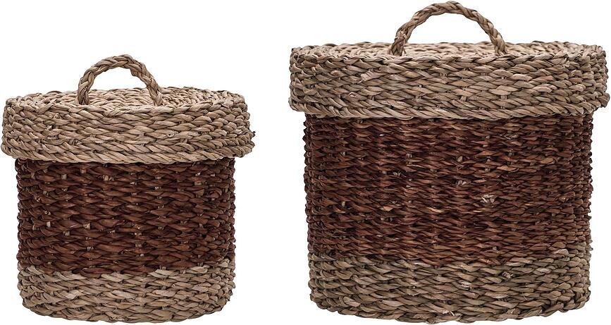 Rangi Paniers de Rangement ronds, Lot de 2