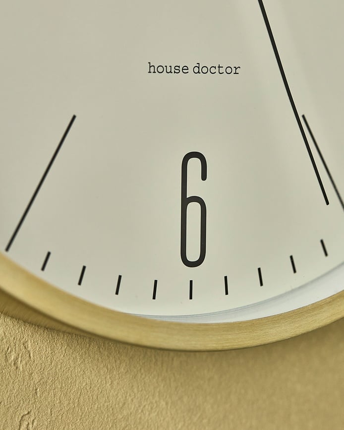 Reloj de pared House Doctor, dorado