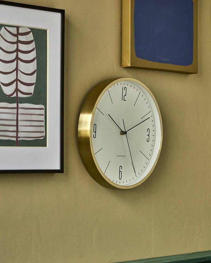Reloj de pared House Doctor, dorado