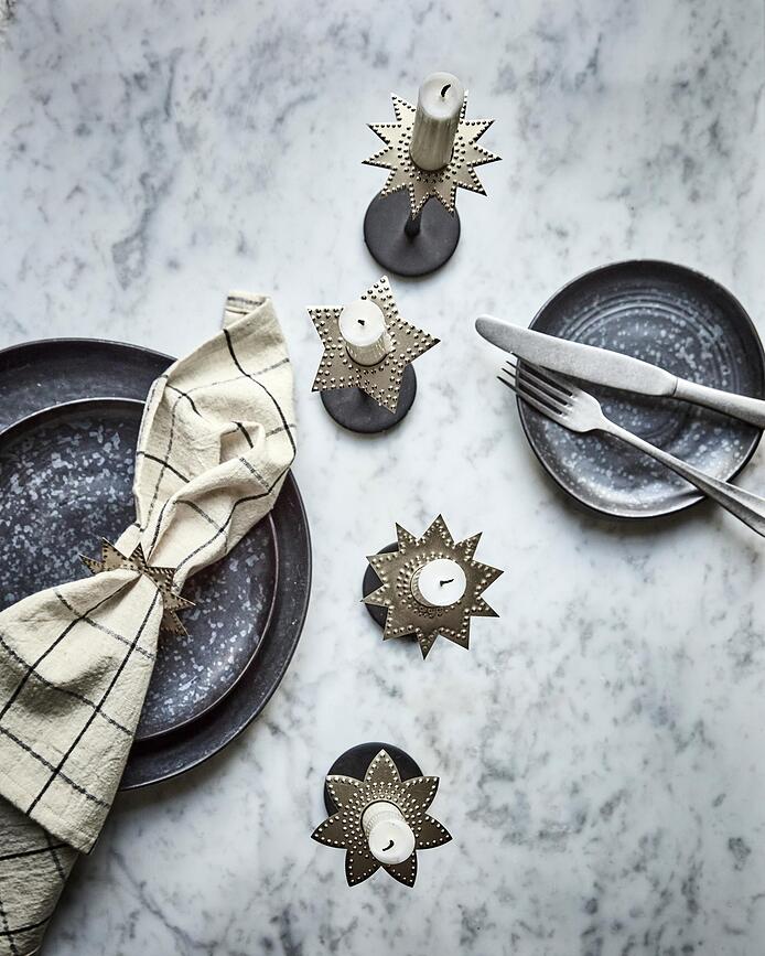 Ring Δαχτυλίδια Κεριών, αντίκ ορείχαλκος, 4 τμχ