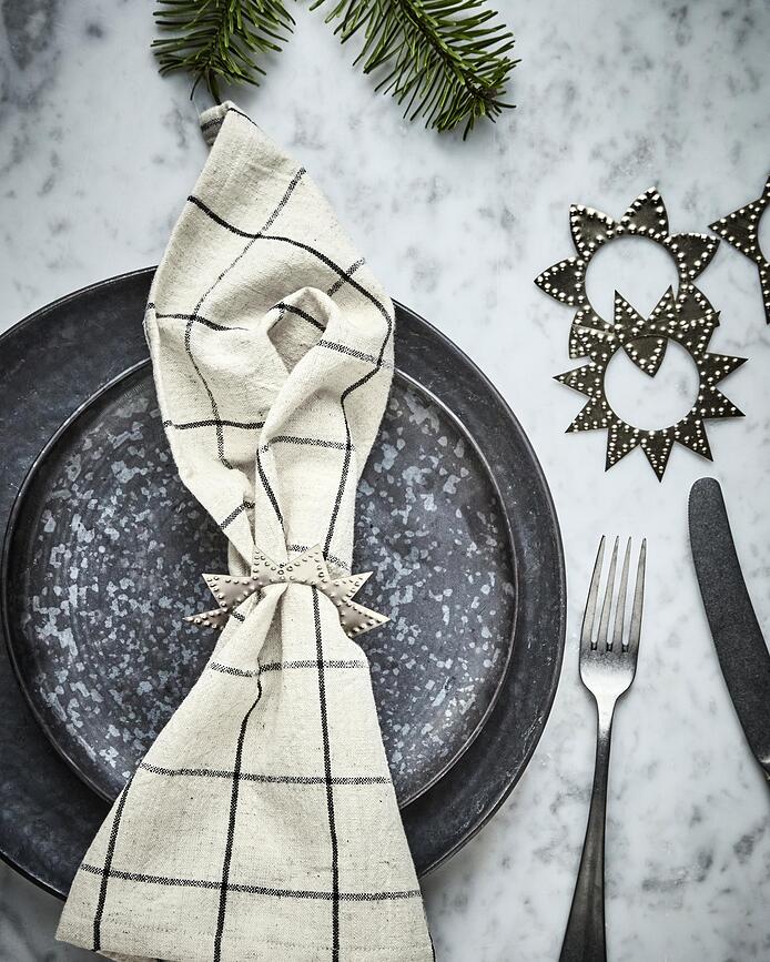 Δαχτυλίδια Πετσέτας, αντικέ μπρούτζος, 4 τμχ