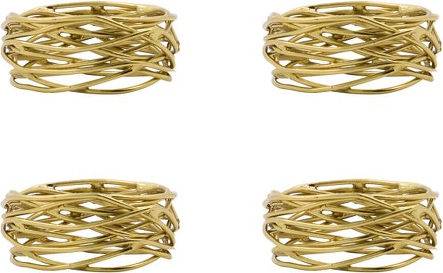 Ring Obročki za serviete, 4 kosi, zlati