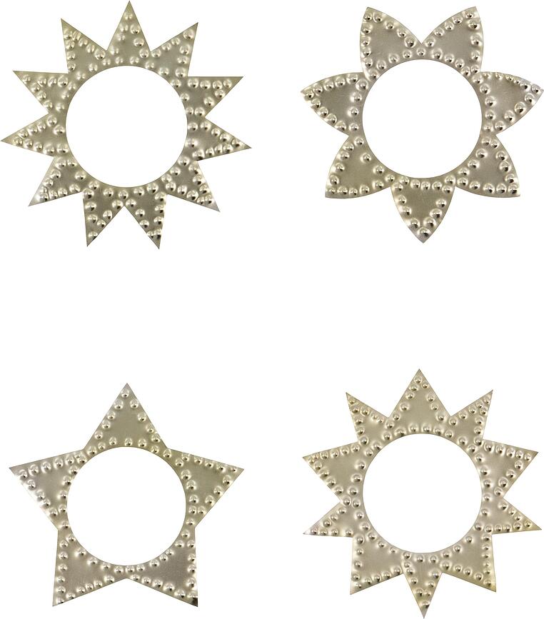 Ring Ronds de Serviette, champagne, Lot de 4