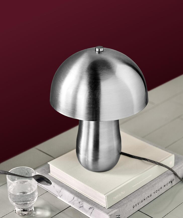 Roomie Lampe de table, argent brossé