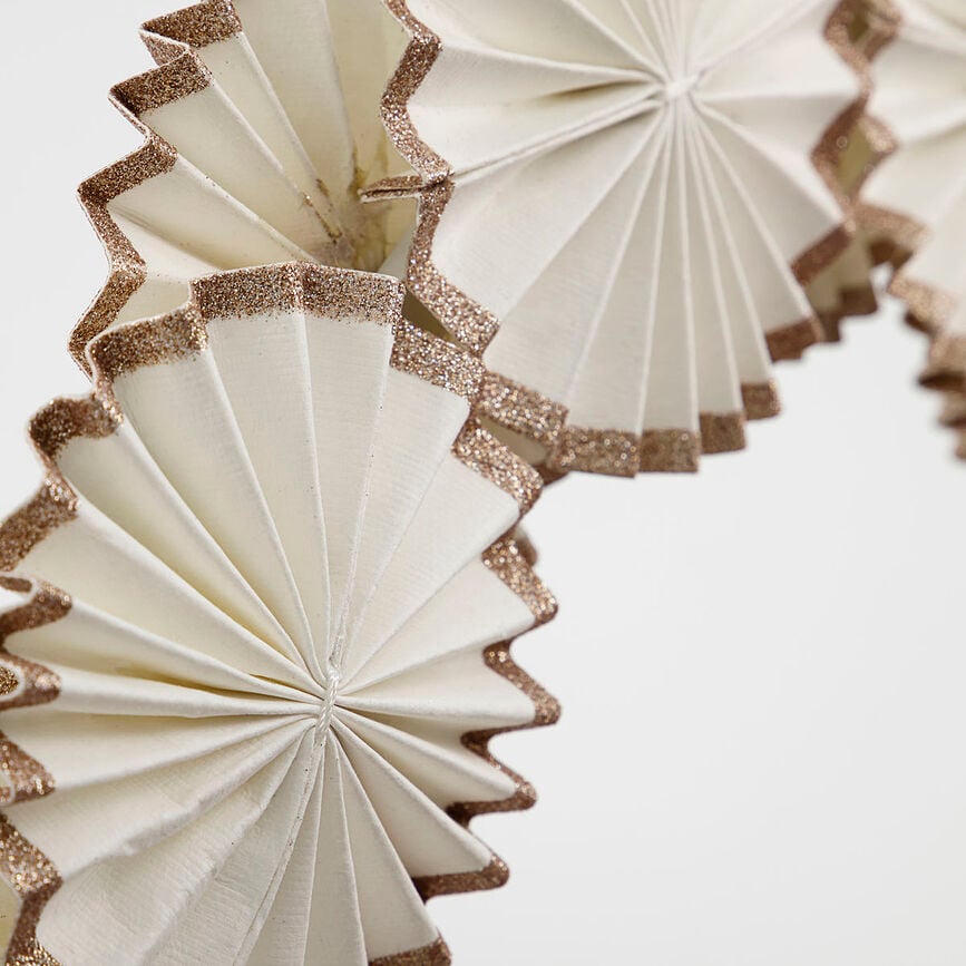 Rosette Venec božični, 34 cm, nežno bel