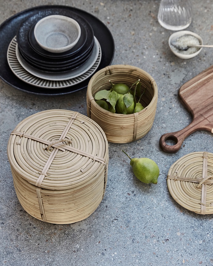 Round Paniers de Rangement, Lot de 2