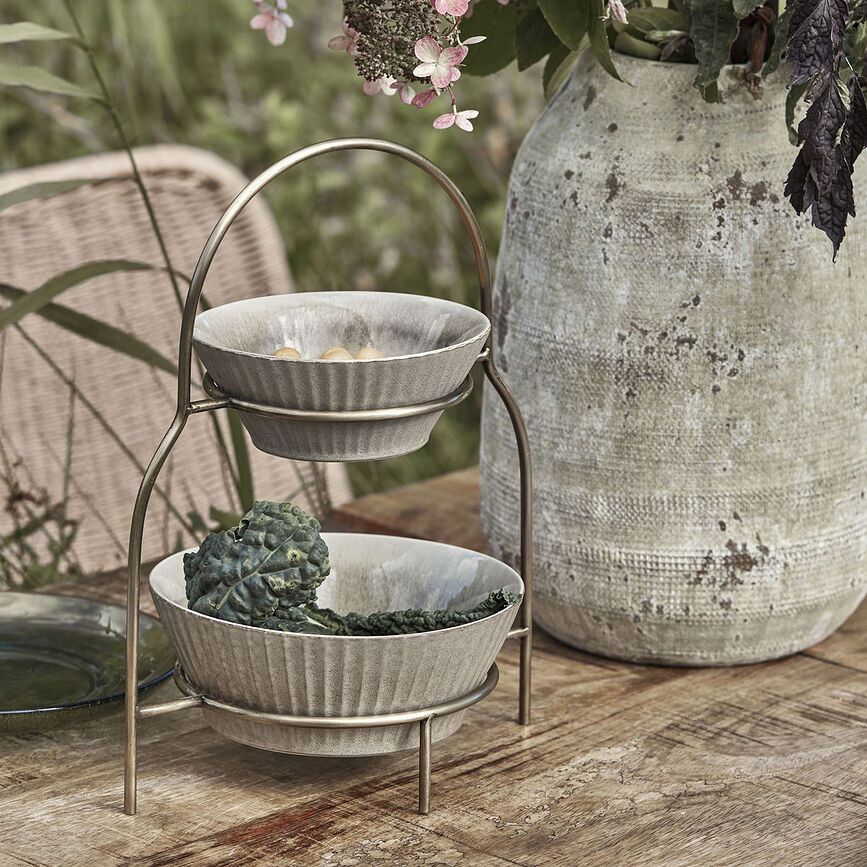 Sana Βάση για Πιάτα, 32 εκ., ορείχαλκος αντίκα