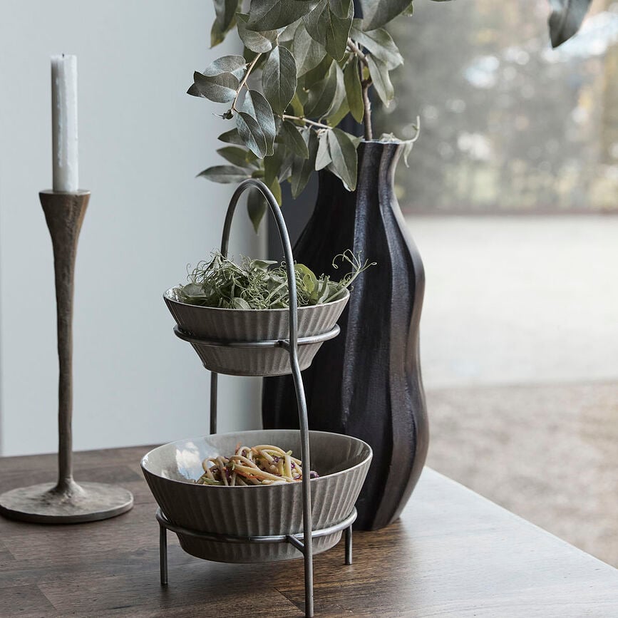 Sana Βάση για Πιάτα, 47 εκ., ασημένια