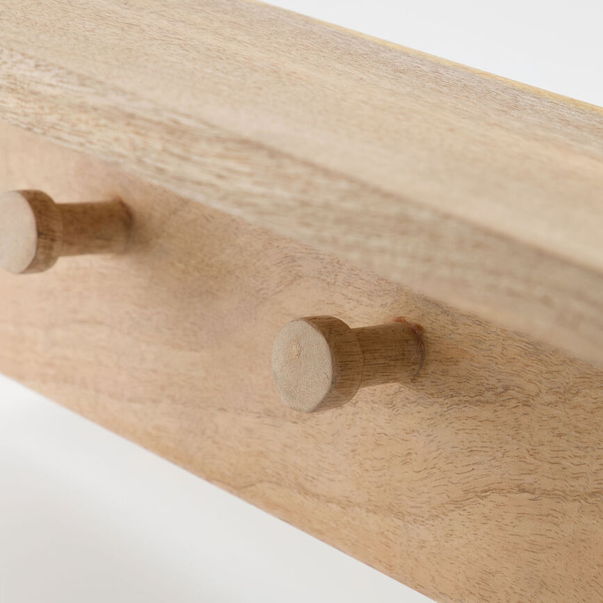 Sate Obešalnik s polico, črn