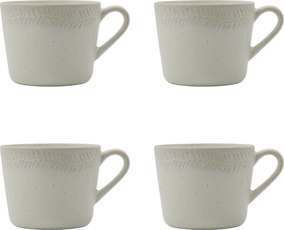 Serve Becher 10 cm, gebrochenes Weiß, 4 St.