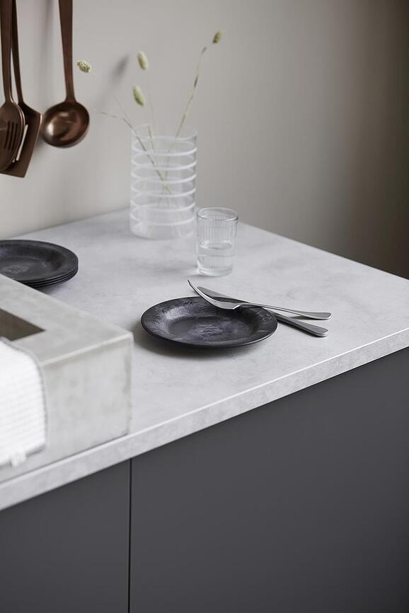 Serveur Assiettes à Dessert, noires, Lot de 4