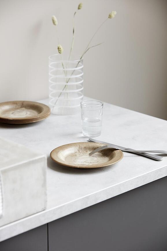 Serveur Assiettes à Dessert, noires, Lot de 4