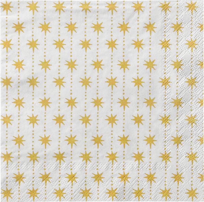 Servilletas de papel Star, doradas, 40 unidades