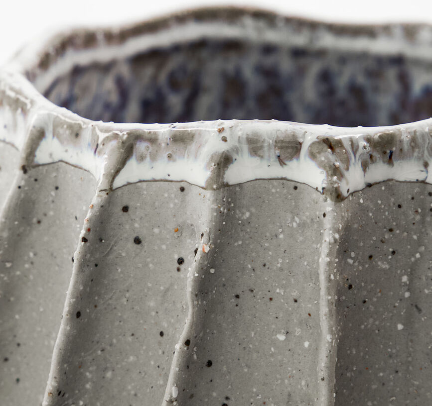 Shell Cache-pot 18 cm, gris-beige