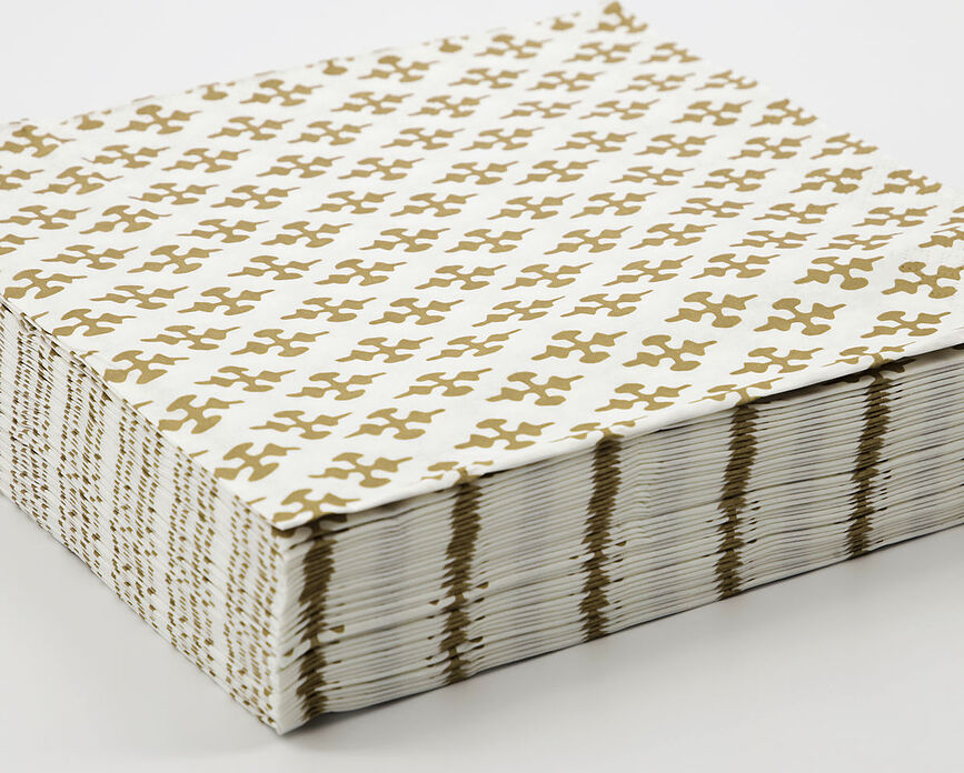 Shield Serviettes, dorées, Lot de 40