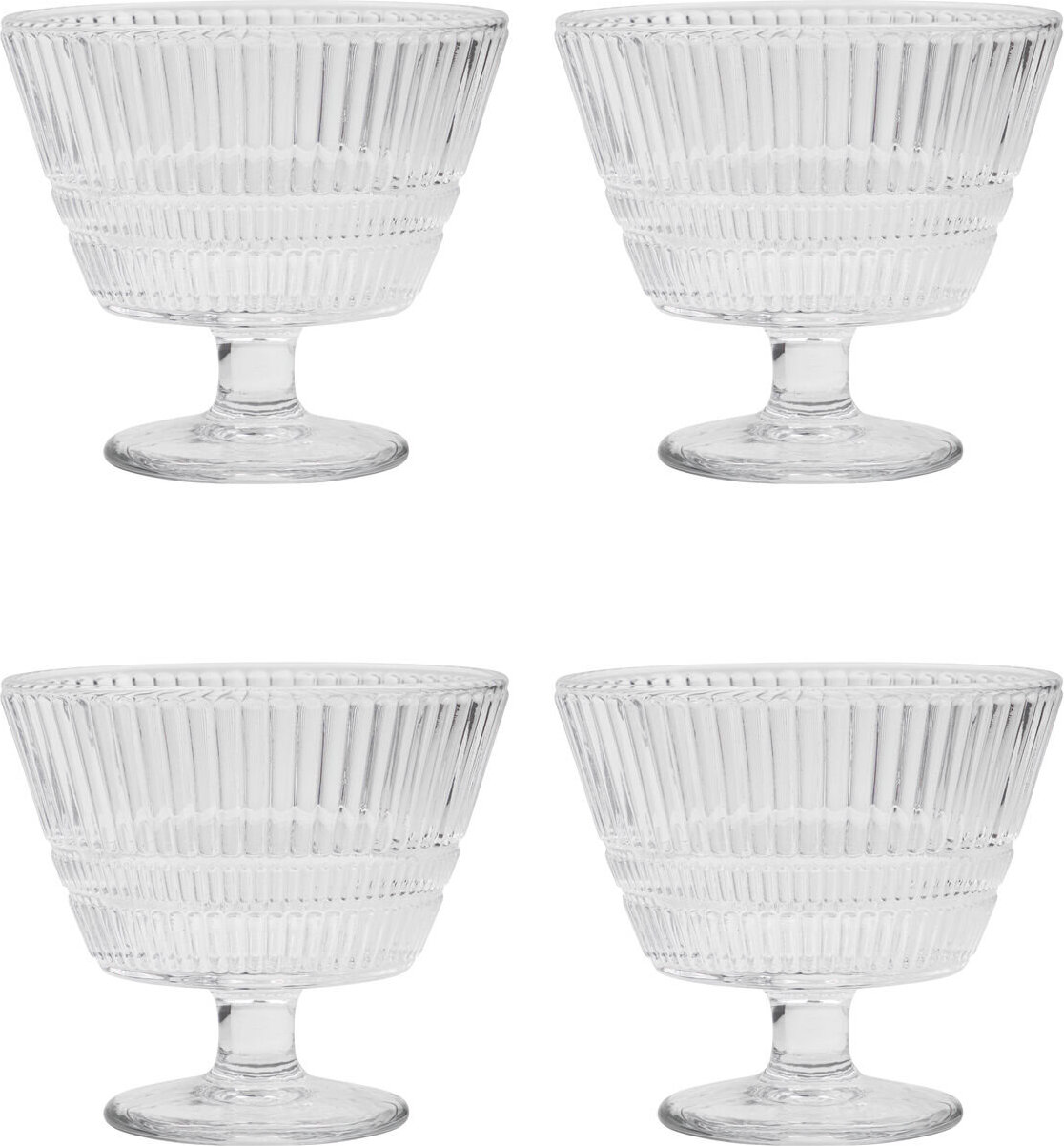Slots Eisbecher 10 cm, transparent, 4 St.