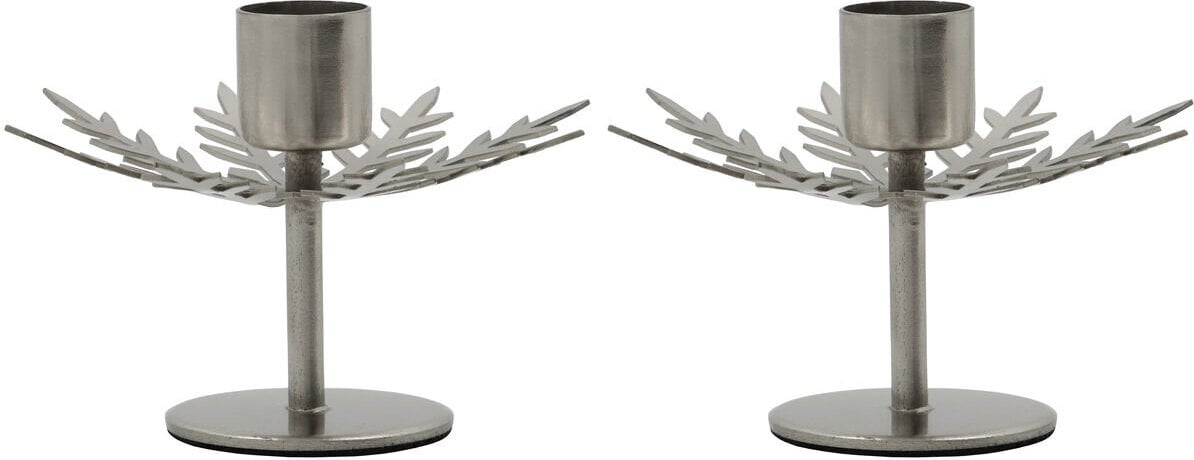 Snowflake Kerzenständer Schneeflocke 10,5 cm, silber, 2 St.
