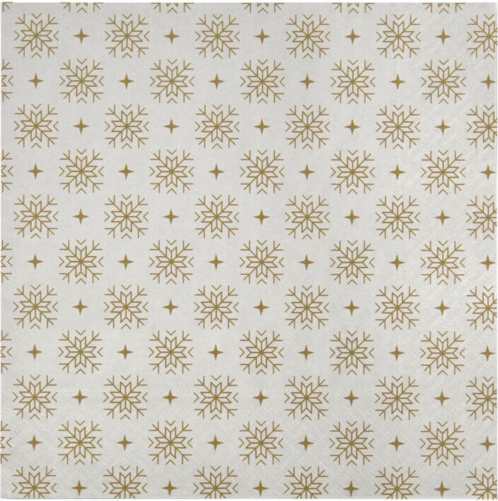 Snowflakes Papierservietten 16,5 x 16,5 cm, weiß, 40 St.